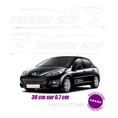 Sticker autocollant Peugeot 207 30 cm lion V1 Deco Sticker Store