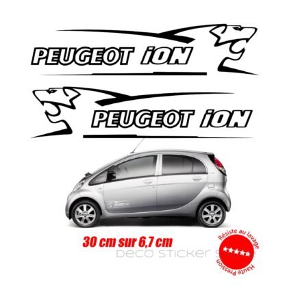 Sticker autocollant Peugeot iON 30 cm lion V1 Deco Sticker Store