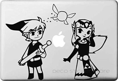 Sticker autocollant Zelda et Link pour MacBook Deco Sticker Store
