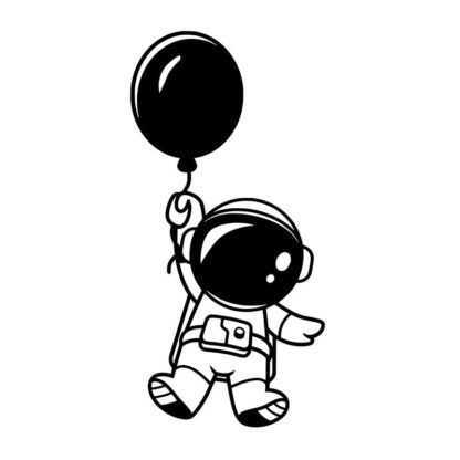 Sticker autocollant astronaute ballon Deco Sticker Store