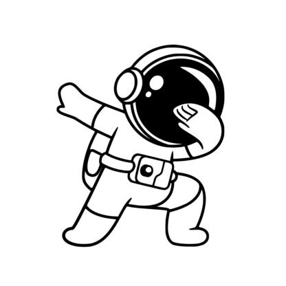 Sticker autocollant astronaute dab Deco Sticker Store