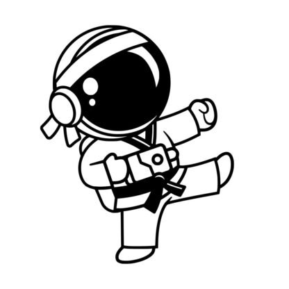 Sticker autocollant astronaute ninja Deco Sticker Store