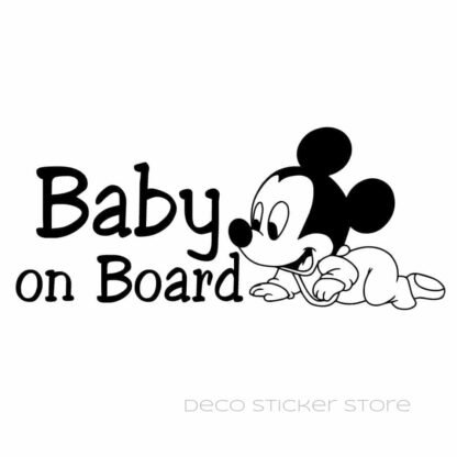 Sticker autocollant bébé à bord Mickey Deco Sticker Store