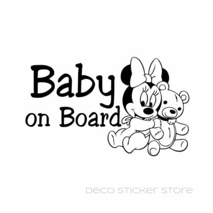 Sticker autocollant bébé à bord Minnie Deco Sticker Store