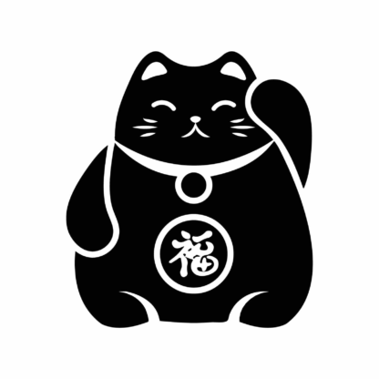 Sticker autocollant chat maneki neko porte bonheur Deco Sticker Store