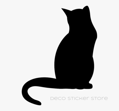 Sticker autocollant  chat ombre assis Deco Sticker Store