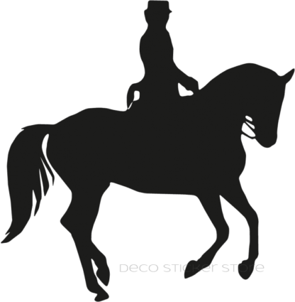 Sticker autocollant cheval cavalière dressage Deco Sticker Store