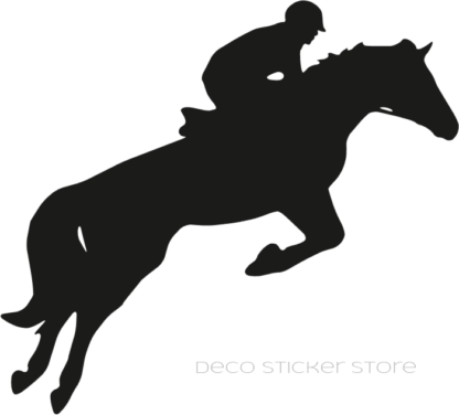 Sticker autocollant cheval saut avec cavalier Deco Sticker Store