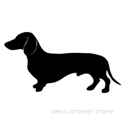 Sticker autocollant chien basset hund Deco Sticker Store