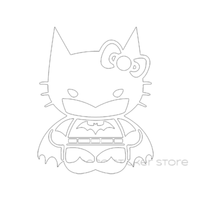 Sticker autocollant hello Kitty Batman Deco Sticker Store