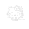 Sticker autocollant hello Kitty punisher