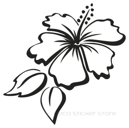 Sticker autocollant hibiscus long Deco Sticker Store