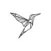 Sticker autocollant origami colibri oiseau