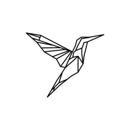 Sticker autocollant origami colibri oiseau Deco Sticker Store