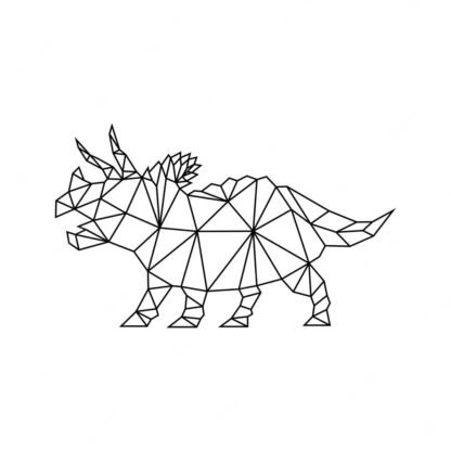 Sticker autocollant origami rhinocéros Deco Sticker Store