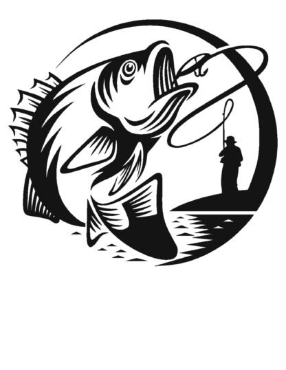 Sticker autocollant poisson pêche Deco Sticker Store