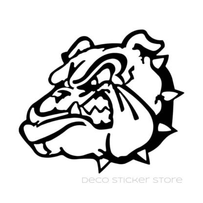 Sticker autocollant tete  chien bulldog Deco Sticker Store
