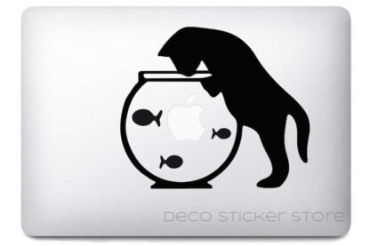 Stickers autocollant Chat Poisson MacBook Deco Sticker Store