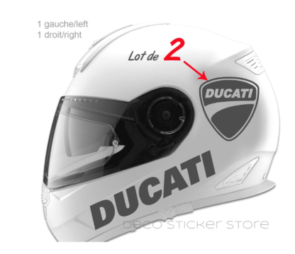 casque moto Lot de 4 stickers autocollants Ducati Deco Sticker Store