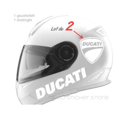 casque moto Lot de 4 stickers autocollants Ducati Deco Sticker Store