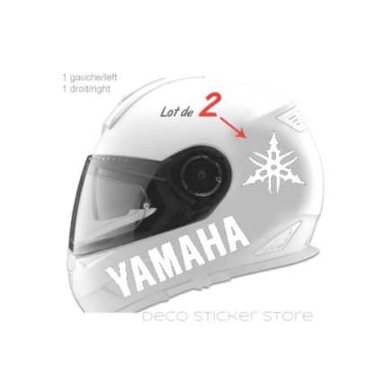 casque moto Lot de 4 stickers autocollants Yamaha modèle 2 Deco Sticker Store
