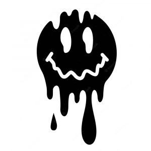 Sticker autocollant smiley graffiti