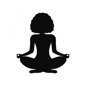 Sticker autocollant yoga posture