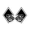 Lot de 2 Stickers autocollants camion losanges  Volvo