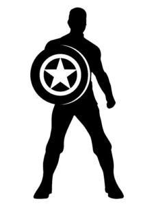Sticker Autocollant Captain America héro U87309