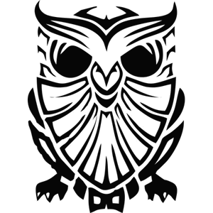 Sticker Autocollant Hibou Tribal