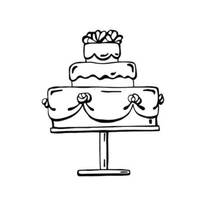 Sticker Autocollant gateau mariage nourriture NF18739