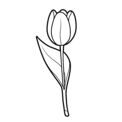 Sticker Autocollant tulipe fleur SBE18728