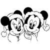 Sticker Autocollant mickey et minnie noel disney  DM54485