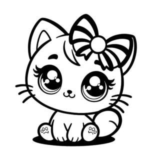 Sticker autocollant chat manga CM208