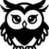 Sticker Autocollant hibou chouette animaux  ANI2118