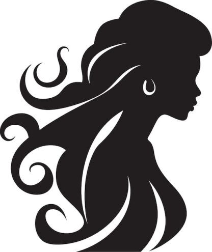 Sticker Autocollant coiffure femme  F65