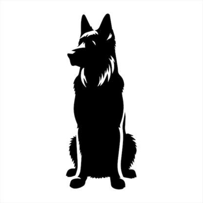 Sticker Autocollant chien malinois berger allemand animaux  ANICM34