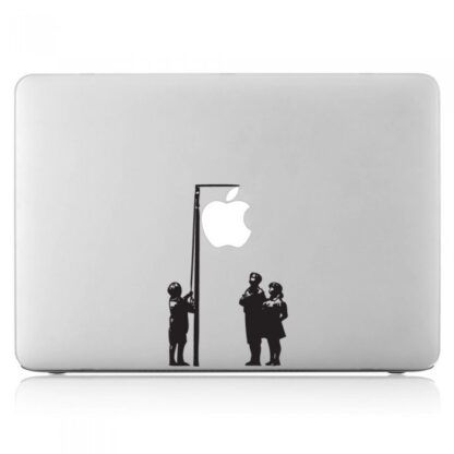 Sticker Autocollant banksy very little help macbook  MB0948