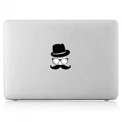 Sticker Autocollant moustache macbook  MB1171