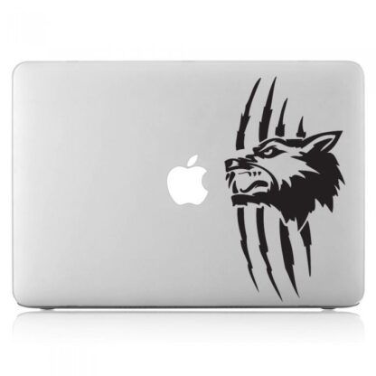 Sticker Autocollant loup macbook  MB1335