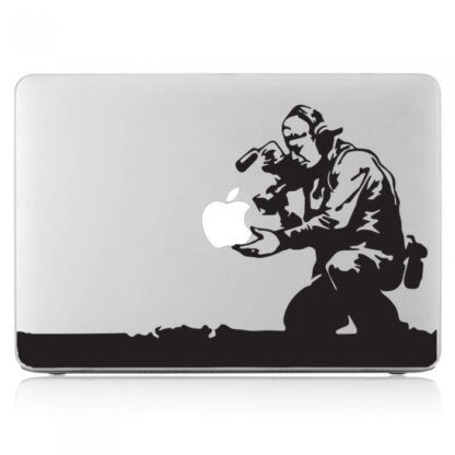 Sticker Autocollant banksy cameraman macbook  MB0939