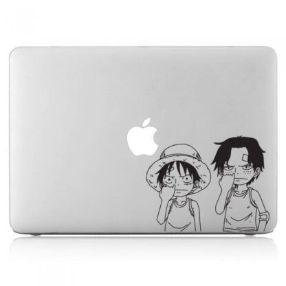 Sticker Autocollant ace and luffy one piece macbook  MB0915