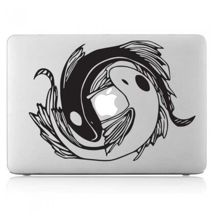 Sticker Autocollant yin yang  koi poisson macbook  MB1338