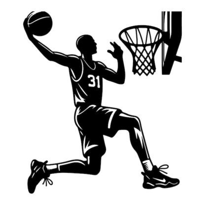 Sticker Autocollant joueur basketball SPORT  SPR19, Déco Sticker Store