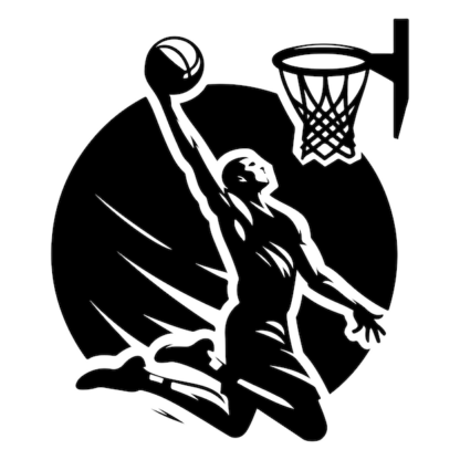 Sticker Autocollant joueur basketball SPORT  SPR23, Déco Sticker Store