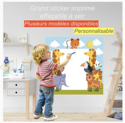 Sticker imprimé grand format effaçable à sec