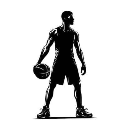 Sticker Autocollant joueur basketball SPORT  SPR12, Déco Sticker Store