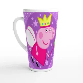 Mug à café Latte en céramique blanche 483 ml (17 oz) peppa pig