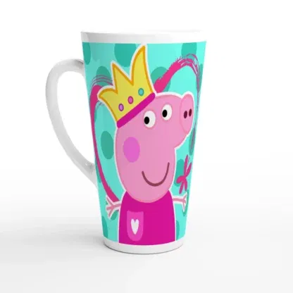 Mug à café Latte en céramique blanche 483 ml (17 oz) peppa pig, Déco Sticker Store