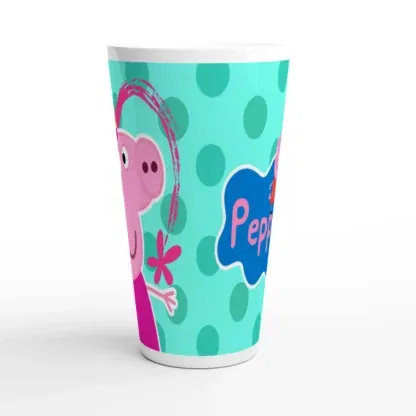 Mug à café Latte en céramique blanche 483 ml (17 oz) peppa pig, Déco Sticker Store